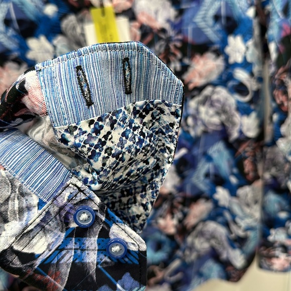 ๐ NEW! Robert Graham Kasson Cotton Long Sleeve Button-Up Shirt โ Size Medium ๐ - Picture 11 of 13